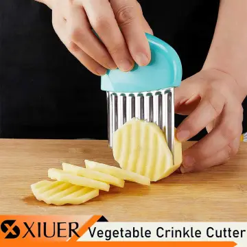 1pc Stainless Steel Wavy Potato Cutter Multifunctional Potato Chips Maker  Kitchen Tool