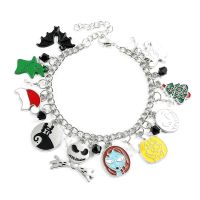 The Nightmare Before Christmas Bracelet Charms Jewelry Jack Skellington Sally Cosplay Peripheral Prop Pulseras Mujer