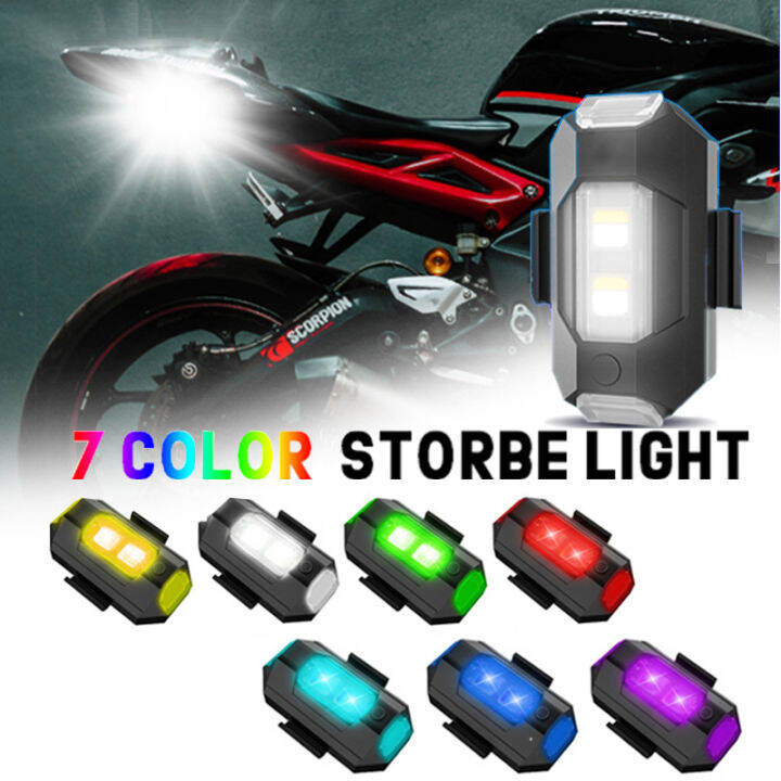 Led Motorcycle Bike Drone Usb Rechargeable Tail Light Outdoor Signal ...