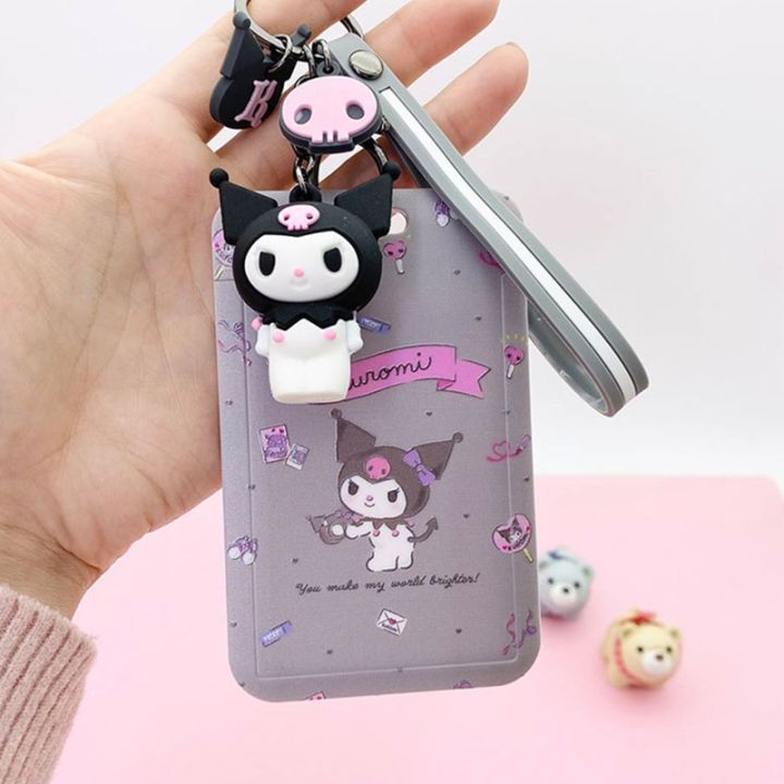 kawaii-sanrio-cinnamoroll-my-melody-anime-keychain-pendant-purin-dog-cat-cute-card-holder-plastic-lanyard-card-holders-for-girl