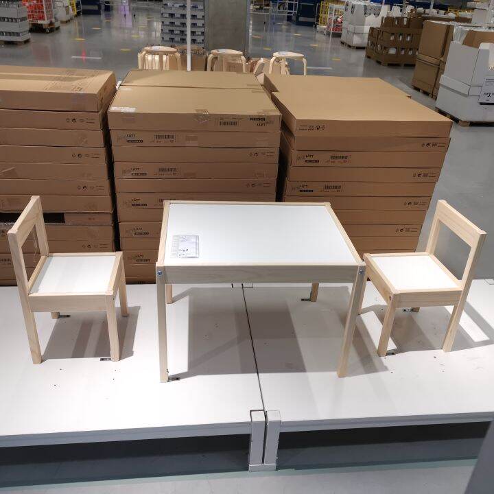 IKEA LATT Children's table with 2 chairs, Meja kanakkanak dgn 2 kerusi