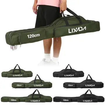 Lixada 100cm/130cm/150cm Fishing Bag Portable Folding Fishing Rod Reel Bag Fishing Pole Gear Tackle Tool Carry Case Carrier Travel Bag Storage Bag