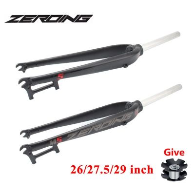 ZEROING 26 MTB ส้อม29Er ซี่ล้อจักรยานถนน27.5ตะเกียบหน้าจักรยานแข็งสำหรับดิสก์เห่าอะลูมินัมอัลลอยตะเกียบหน้าอะไหล่จักรยาน