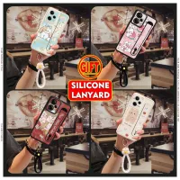 Anti drop airbag Lambskin Phone Case For Redmi Note12 Pro 5G phone case Wrist strap Liquid silicone texture for Girls