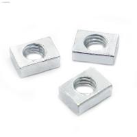 ┇♘◇ 5-50pcs Thin Square Nut M3 M4 M5 M6 M8 Zinc Plated Steel Rectangular Nuts Slider Block for Aluminum Profile Accessory