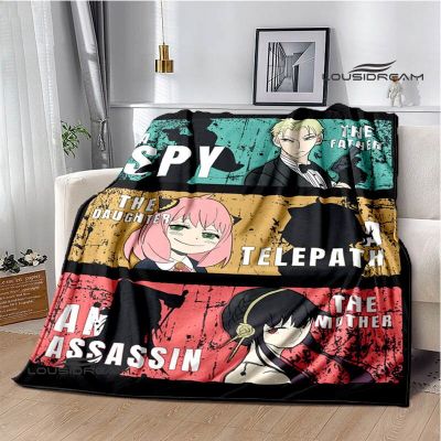 （in stock）Anime pattern  x family blanket, Warm Flannel, suitable for girls, soft and comfortable blanket, household, birthday gift（Can send pictures for customization）
