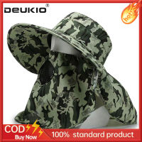 DEUKIO หมวกป้องกันแสงแดดในฤดูร้อนผู้ชายสำหรับตกปลา,Topi Memancing คลุมไหล่,หมวกเดินป่ากลางแจ้ง,หมวกเก็บชา,หมวกคลุมผ้าคลุมหน้าสำหรับผู้ชาย