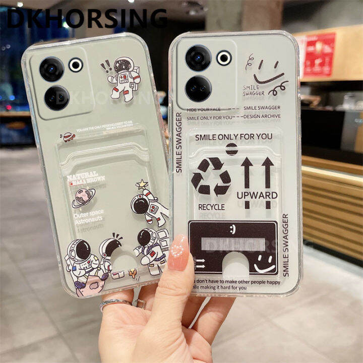 dkhorsing-เคสโทรศัพท์โปร่งใสใหม่สำหรับ-tecno-camon-20-camon-20-pro-4g-5g-pova-5-pova-neo-3ปลอกอ่อนกระเป๋าใส่บัตร-camon20-tecno-pro-2023เคสป้องกันเลนส์กล้องนักบินอวกาศ