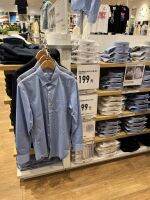 UNIQLO เสื้อเชิ้ตผู้ชายประสิทธิภาพสูงเข้ารูป,สำหรับใส่ในบ้านแขนยาวต่อต้านเสื้อยับสำหรับนักธุรกิจที่มีประสิทธิภาพสูงเข้ารูป439608/441712