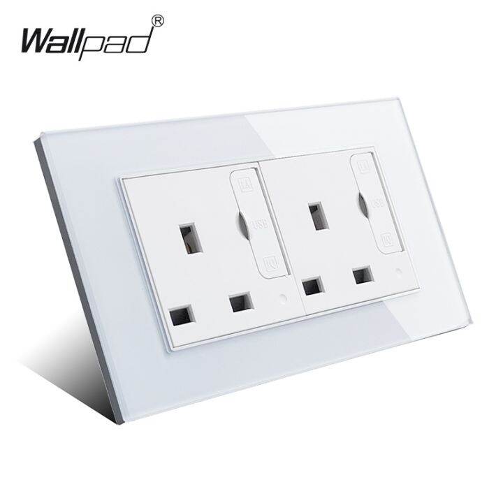 new-popular-wallpad-s6แก้ว-panel13abswith-3-1a-2-x-พอร์ตชาร์จ-usb-walloutlet-plateand-สีดำ3x6