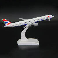 Diecast 18ซม. 1:400 B777-300รุ่น British Airways AIRLINES ฐานพลาสติก Landing Gears โลหะผสมเครื่องบินเครื่องบิน Airliner