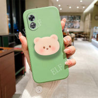 2023ใหม่ล่าสุดเคสป้องกันกล้องอินเทรนด์เคสโทรศัพท์ Hp OPPO A78 5G Reno 8T 4G 5G เคส TPU แบบนิ่มสำหรับ Oppo A78 5G RENO8T พร้อมที่ใส่ที่ตั้งรูปหมีลายการ์ตูนน่ารัก OPPOA78 5G