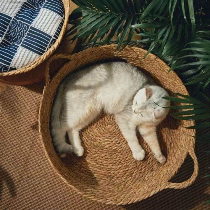 cat-gog-bed-rattan-four-season-cat-bed-summer-cool-nest-cat-supplies-cattail-house-nest-cama-de-mimbre-para-mascotas