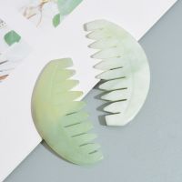 【YF】 Natural Jade Comb Face Scalp Gua Sha Massager Stone Facial Body Acupuncture Stick Beauty Health Scraper SPA Massage Tool