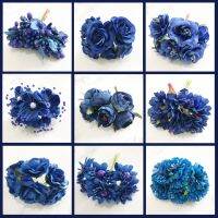 hot【cw】 6/10/12/20/200pcs Mixed blue Stamen Berries Bundle Wedding Wreaths