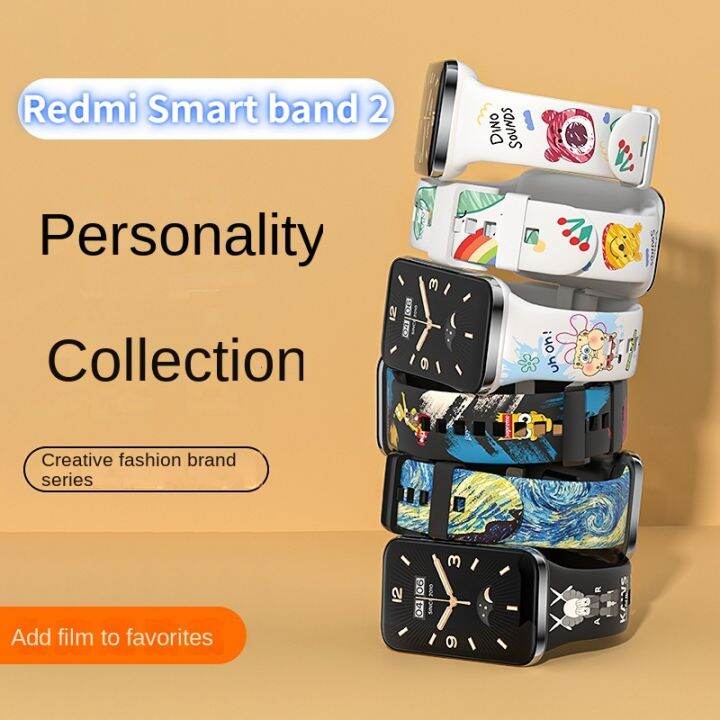 เหมาะสำหรับ-redmi-smart-band-2-strap-xiaomi-smart-band-8-active-redmi-band-2-สายซิลิโคนการ์ตูนสร้อยข้อมือสายนาฬิกาสำหรับ-mi-band-8-active