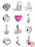 ครอบครัวใหม่แม่ลูกสาว Charm มงกุฎสีชมพูจี้ Love คลิปลูกปัด 925 เงินสเตอร์ลิง Fit Pandora สร้อยข้อมือ DIYJewelry สำหรับ-Jiieu