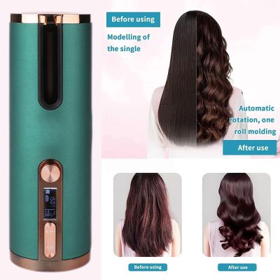 [HOT XIJXEXJWOEHJJ 516] Wireless Automatic Hair Curler Automatic Hair Curling Cable Usb Stick Heating Charging Hair Rotating Ceramic With Ir W0D1