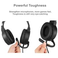 QMEOW Gaming Headphones with LED Wired Headset HiFi 4D Stereo Headphone with Folding Microphone for PC Laptop Online Class&amp; Game