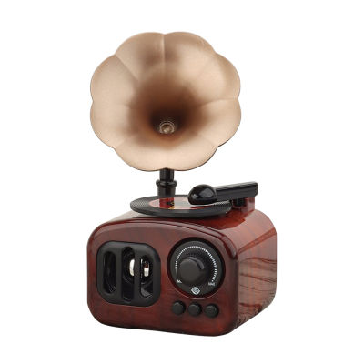 Retro Phonograph Shape Music Box Antique Classical Art Crafts Christmas Birthday Gift Home Decoration