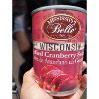 มาใหม่? Mississippi Belle Wiconsin Jellied Cranberry sauce ซอส แครนเบอร์รี่  มิสซิสซิปปี้ เบลล์ 397 กรัม ราคาสุดฟิน