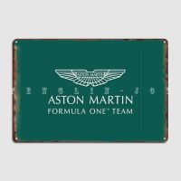 Aston Martin โลหะแผ่นป้ายโลหะติดผนังแผ่นโลหะติดผนังถ้ำโปสเตอร์ดีบุกแบบย้อนยุค0707