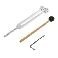 128HZ 128HZ อลูมิเนียมอัลลอยด์ Silver Tuning Fork Chakra Hammer Ball วินิจฉัยสำหรับ Sound Healing Tpy Healing