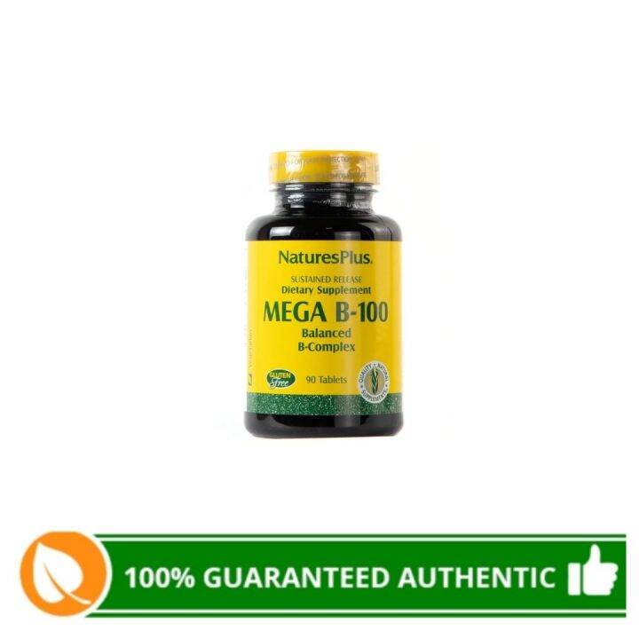 Nature's Plus Mega B-100 Sustained Release B Complex 90 Tablets | Lazada PH