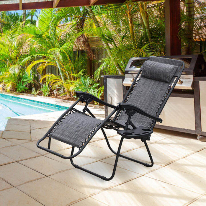 Folding polyester deals lounger