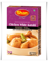 เครื่องปรุงแกงกะหรี่เนื้อไก่ รสชาตินุ่ม กึ่งสำเร็จรูปชนิดผง (Chicken White Karahi) – Shan (50 กรัม / Grams)