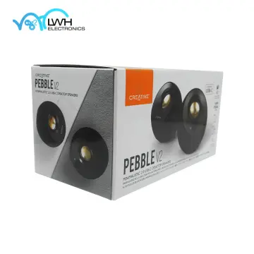 Creative Pebble V3 Minimalistic 2.0 USB-C Desktop Speakers with USB Audio,  Clear Dialog Enhancement, Bluetooth 5.0, 8W RMS with 16W Peak Power, USB-A