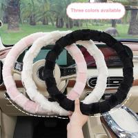 Fluffy Steering Wheel Cover 14.96inch Car Handle Cover General Luxury Soft Furry With Anti Slip Inner Ring Soft Steering Wheel Cover For Women Girls Man positive