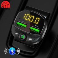 Charger Mobil 12V Nirkabel Bluetooth 5.0 FM Transmitter MP3 Player Dual USB Charge TF Kartu Musik LCD Pengukur Tegangan Volt Tegangan monitor Mobil