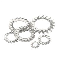 ❍✕℡ 304 Stainless Steel Serrated Washer Inner And Outer Serrated Anti-Skid Stop Gasket M3-M33