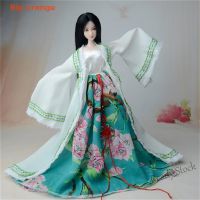 【Ready Stock】 ♝∋☢ C30 [Big orange] Elegant Doll Green Traditional Chinese Princess Dress For Doll Clothes