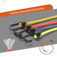 ✁☜∈ 60/120cm Bungee Cord High Elasticity Beef Tendon Rope With Hooks Outdoor Tent Camping Binding Rope Luggage Outdoor Accessories