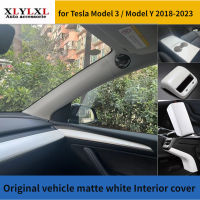 Original vehicle matte white for Tesla Model 3 dashboard door Armrest Rear air outlet Interior cover for Tesla Model Y2023