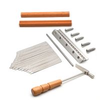 17 Keys Kalimba DIY Keys+Bridge+Tuning Hammer Kit Thumb Piano Accessories Stencil Scale Good flexibility Electroplating Process