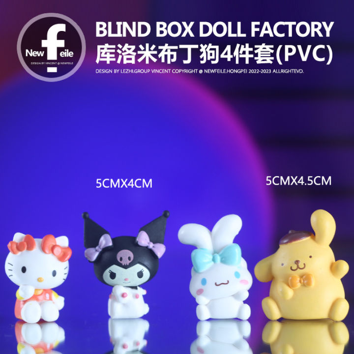 4pcs-sanrio-kuromi-my-melody-purin-hello-kitty-action-figure-gift-for-kids-birthday-cake-decor-toys-for-kids
