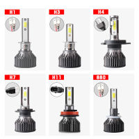 F2 รถยนต์ led ไฟหน้า 12v24v หลอดไฟหน้า h4 แสงไกลและใกล้ 48W ไฟดัดแปลง V6 ไฟหน้ารถ