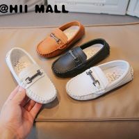 HII MALL Minimalist สไตล์อังกฤษเด็กทารกชายและหญิงหนังแบนรองเท้า Slip-On Loafers Anti-Slippery Soft Sole รองเท้าเด็ก2-8ปี T22N07CC-95