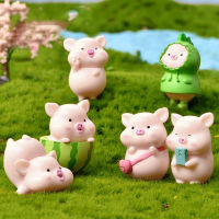 Blowing 7pcs/set Cartoon Pig Animal Doll Toy Model Statue Figurine Ornament Miniatures