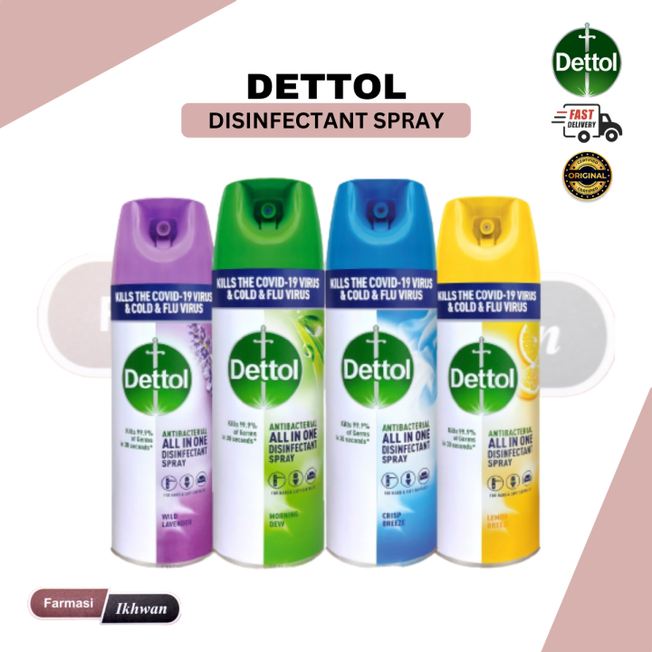 Dettol Disinfectant Spray Lemon Breeze Morning Dew Crisp Breeze Wild Lavendar Lazada