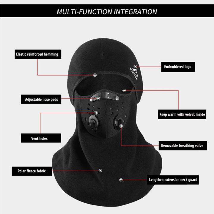 ผ้าคลุมหน้าหมวกคุมหัวสกีที่มีตัวกรองช่องระบายอากาศที่ระบายอากาศได้-สำหรับผู้ชายผู้หญิงฤดูหนาวขนแกะกันลมผ้าคลุมหน้าระบายความร้อนเรียงรายไปสำหรับการขี่จักรยานเล่นสกี