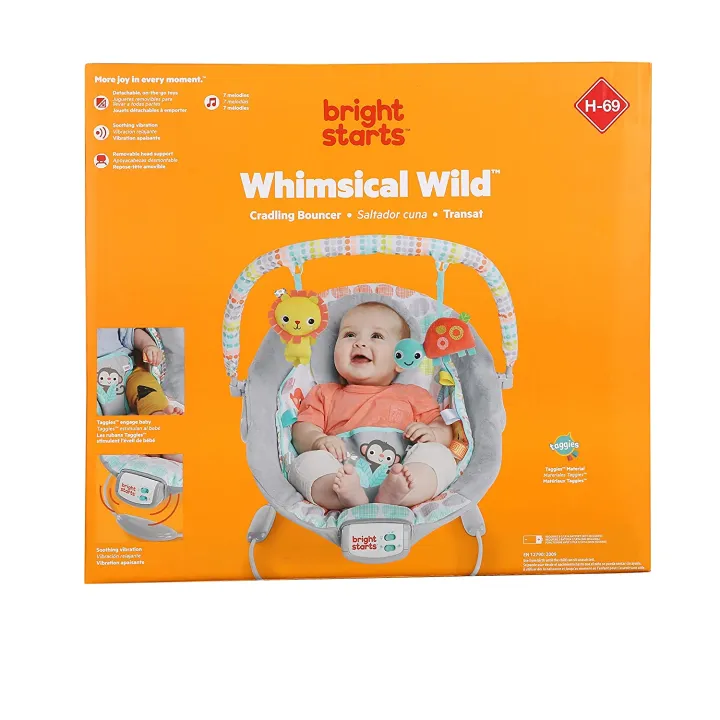 Bright Starts Whimsical Wild Cradling Bouncer Lazada PH