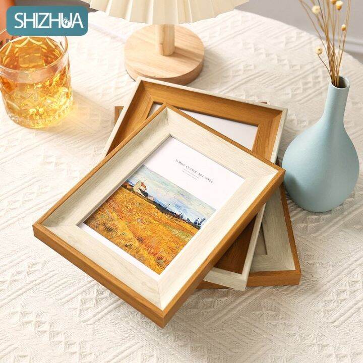 กรอบรูปขนาด-4x6-5x7-6x8-8x10-10x12-a4-ไม้3สี-ขอบเหลือง-กรอบสีขาว-ขอบน้ำตา-ทรงเหลี่ยม-มีหูแขวนผนัง-มีขาตั้งโต๊ะ-ขนาด-10-12-ไม่มีขาตั้ง-b15