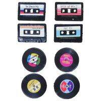 Fridge Magnets 4pcs Cute Magnets Cassette Record Retro Decorative Magnetic Sticker for Kitchen Office Home Refrigerator Whiteboard Message Board Cabinet admired