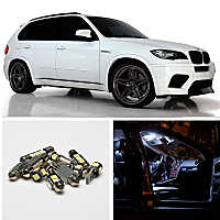 25ชิ้นภายในรถไฟ LED สีขาวหลอดไฟชุดสำหรับ BMW X5 E70 M 2007-2013