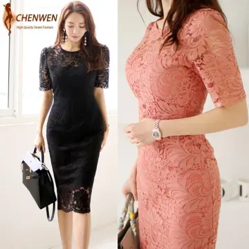 Korean Summer Dress 2023 - Elegant O-neck Knee-length A-line For Women