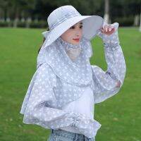 Women Sun Hat Summer Cycling Shawl Screen Cover Face Cool Anti Ultraviolet Sleeve Sunhats for Women Summerhat Free Shipping